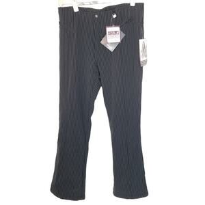 Nils Womens Black Pinstripe Snow Pants Ski Bottoms Sz 14LGorpcore Outdoor Winter